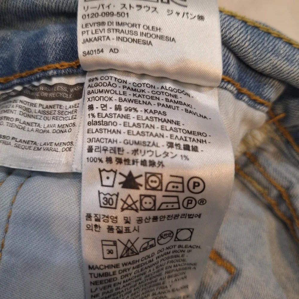 Levi's 511 Slim Fit Jeans Mens 36x30 (28) Blue LtWash Denim Casual Classic Pants